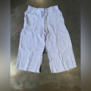 LOFT Sky Blue Linen Trousers